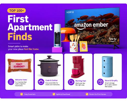 Top 100+ First Apartment Finds on Amazon | Must-Have Essentials for Every New Home cover photo collage