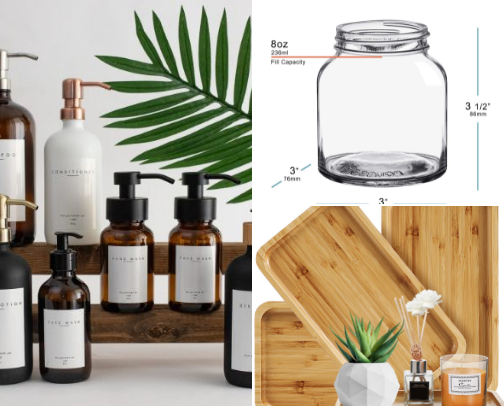 Aesthetic bathroom countertop organizers cover photo collage