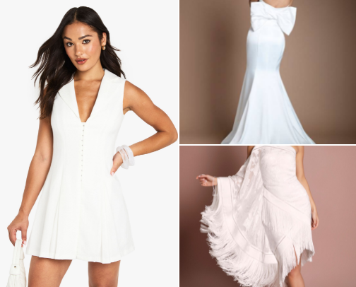 Little white dresses $30-$300 cover photo collage