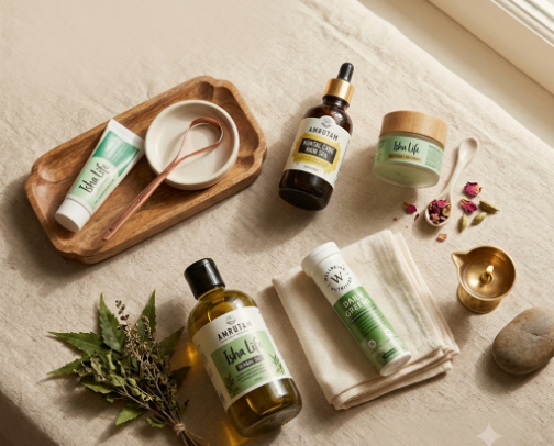 A Curated Ayurvedic Self-Care Routine: Morning to Night Essentials cover photo collage