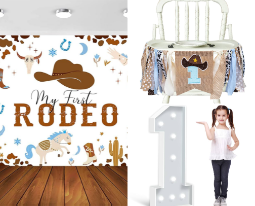 My First Rodeo Birthday Ideas. cover photo collage