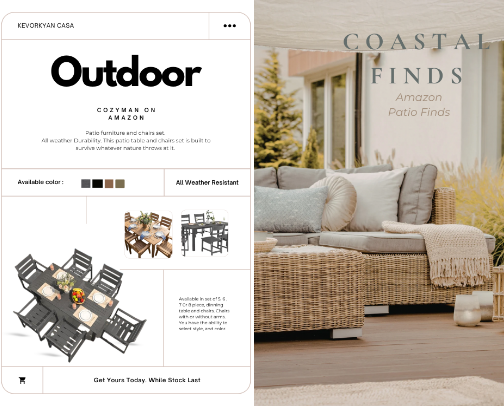 Outdoor Furniture cover photo collage