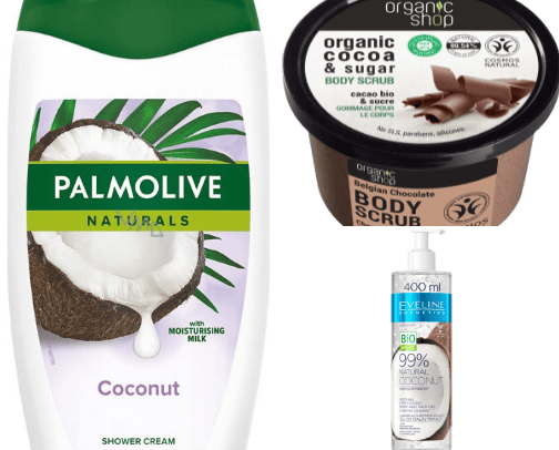 Body products for sensitive skin cover photo collage