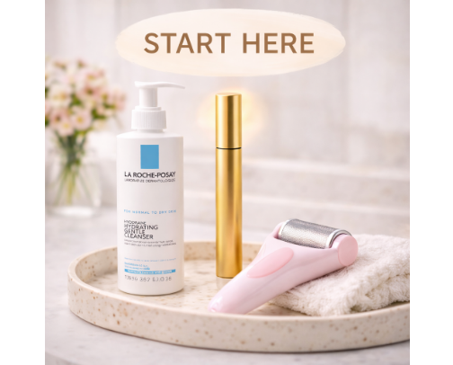 My Exact Daily Skincare System (Step-by-Step for Calm, Clear, Glowy Skin) cover photo collage