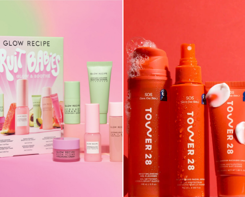 "Glow Up! Essential Skin Care Must-Haves" cover photo collage