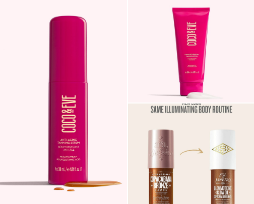 Self Bronzing / Tanning Products cover photo collage
