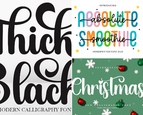 My Favorite Fonts cover photo collage