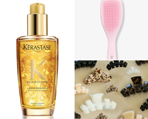 My hair care favorites (long, fine, oily, flat hair) cover photo collage