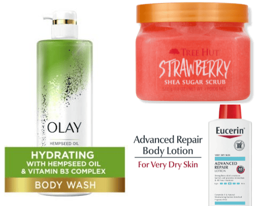 Skin care for the body cover photo collage