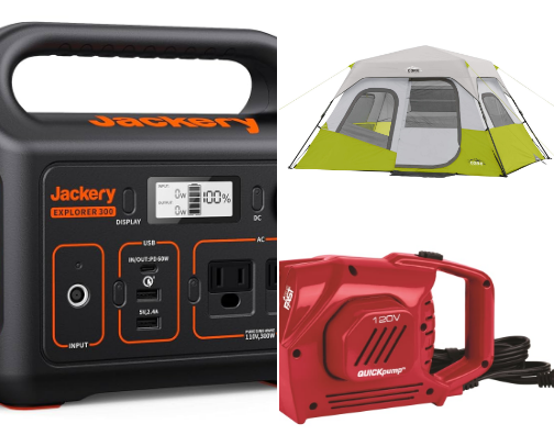 My favorite camping items cover photo collage