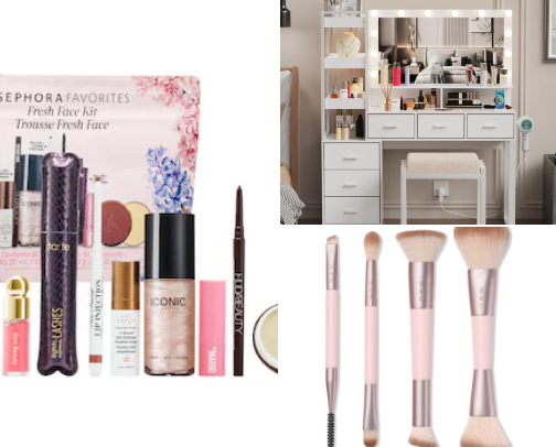 Makeup Favorites. cover photo collage