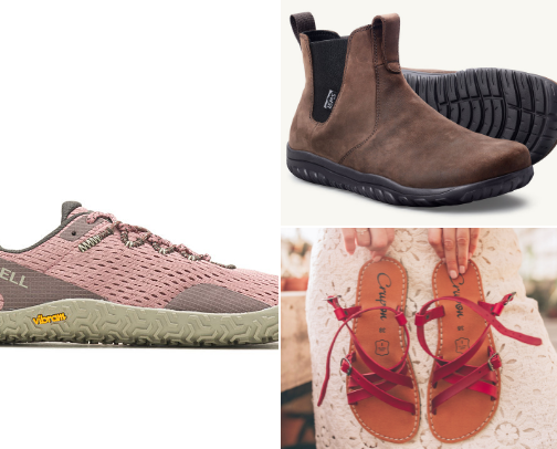 Barefoot shoes for healthy feet cover photo collage