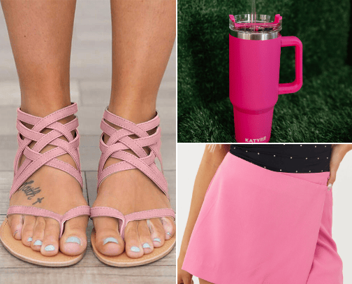 Prettier in Pink cover photo collage