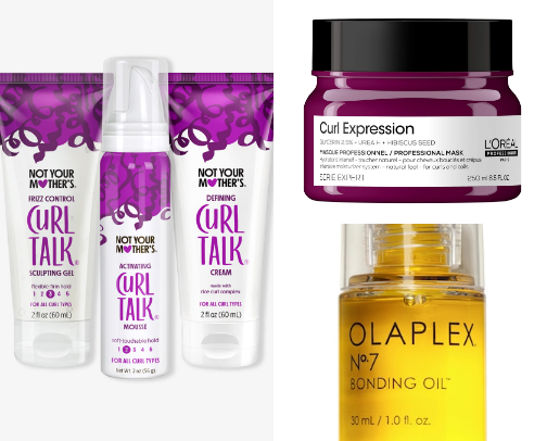 wavy hair products ! cover photo collage