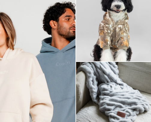 Soft as a Cloud Comfy Dog and Human Items with Household Bonuses and Travel Essentials for Convience and Comfort☁️🐶🧘🏼‍♀️ cover photo collage