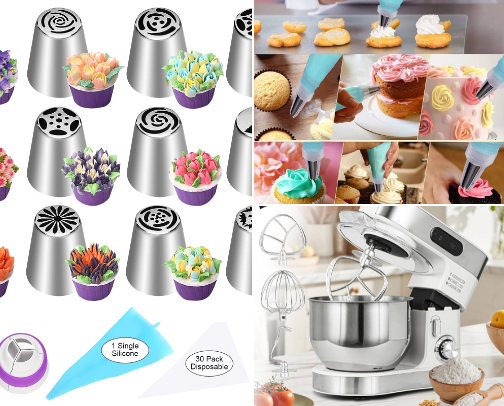 Toolkits, Cooking utensils, baking tools cover photo collage