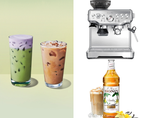 Yummy drinks along with everything you need to make them! cover photo collage
