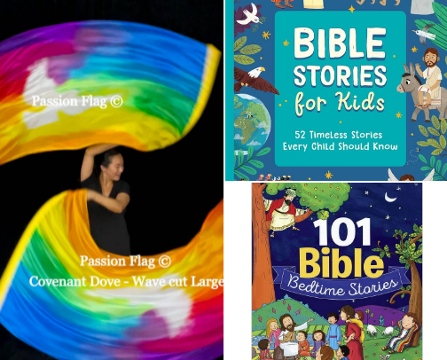 Devotional books & Worship Flags cover photo collage