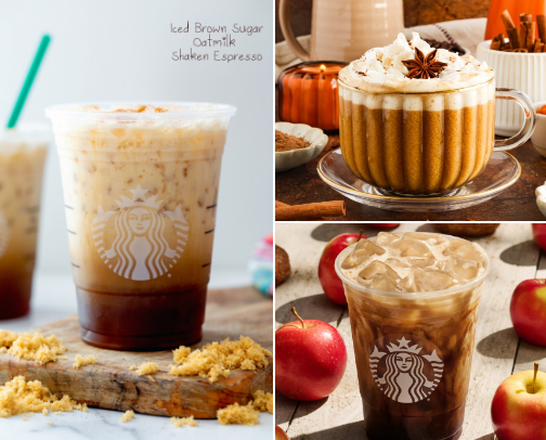 Fall Season Drinks 🍂☕️🍁✨ cover photo collage