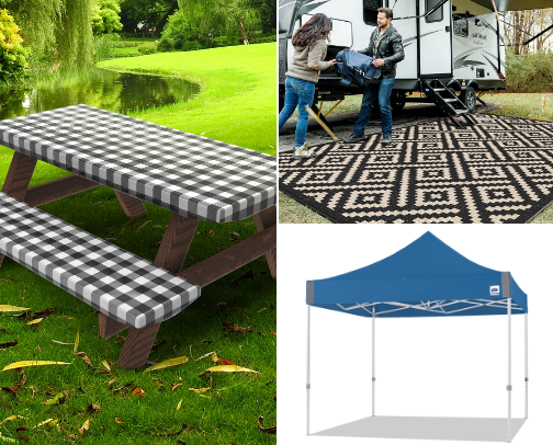 Camping essentials 🏕️ cover photo collage