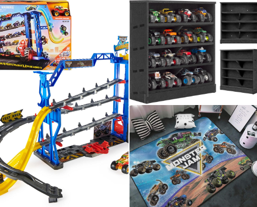 A Monster Jam Christmas List cover photo collage