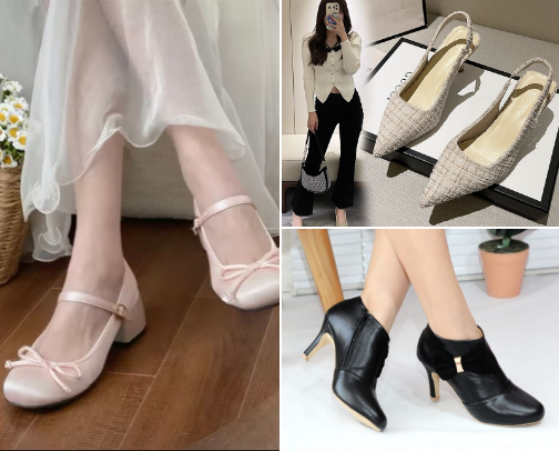 High Heels Wanita Elegan ✨👠 | Nyaman & Stylish 💖 cover photo collage