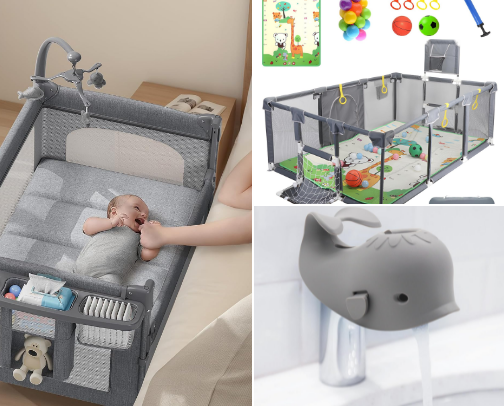 Boy registry adventure/bear theme cover photo collage