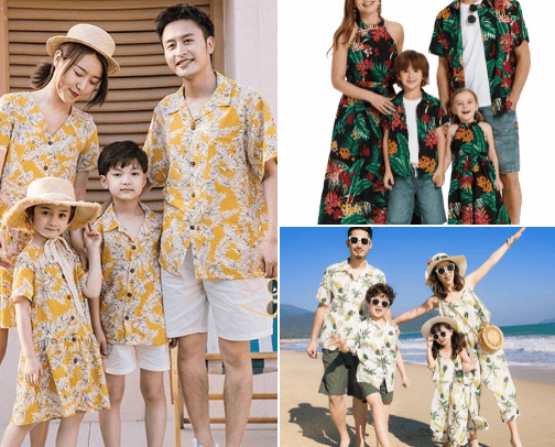 Family & kids outfits cover photo collage