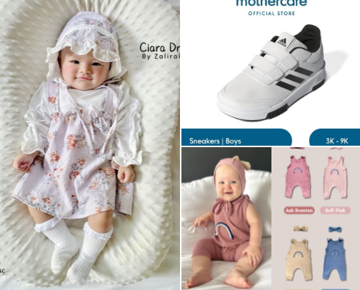 Cute and fashionable children's clothing collection cover photo collage