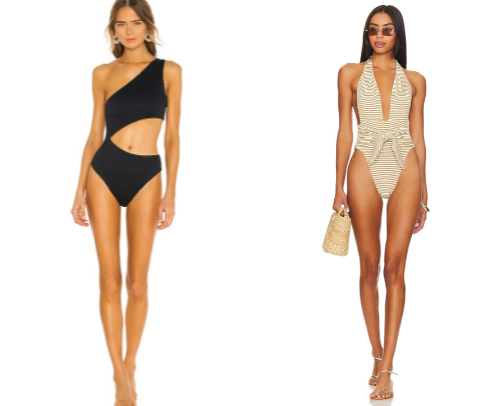 Women's must-have swimsuits cover photo collage