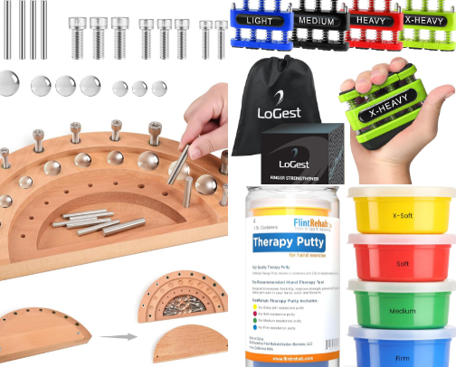 Hand Therapy Treatment Stuff cover photo collage