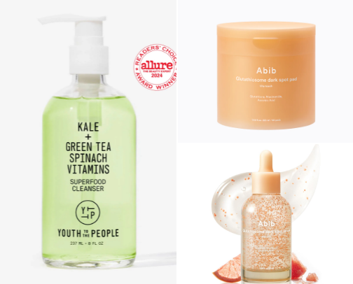 Night time skincare routine cover photo collage