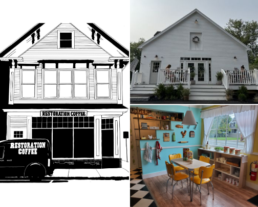 Massachusetts Coffee shops cover photo collage