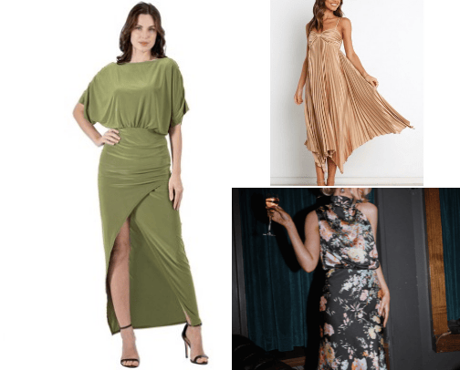 Elegant dresses on a budget cover photo collage