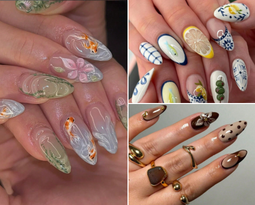 ​🧚‍♀️ Ethereal & 3D Textured Press-On Nails Guide cover photo collage