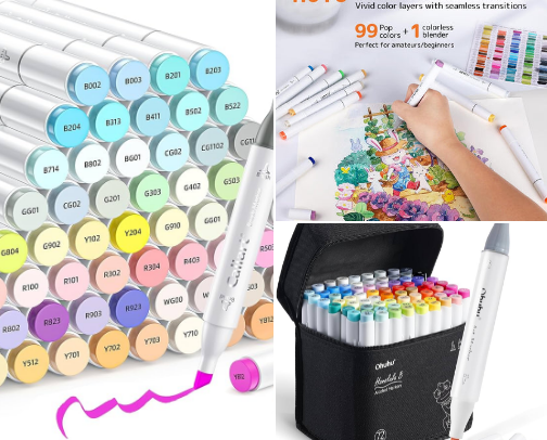 Adult Coloring and art supplies cover photo collage