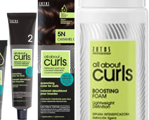 Zotos professional hair products for the best controlled curls cover photo collage