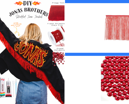 Jonas Brothers DIY Concert Jacket cover photo collage