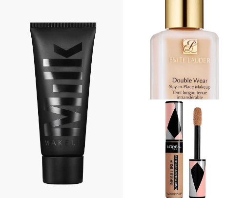 makeup products for oily skin💄 cover photo collage