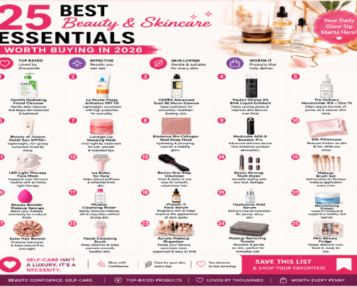 25 Best Beauty & Skincare Essentials Worth Buying in 2026 ✨ cover photo collage