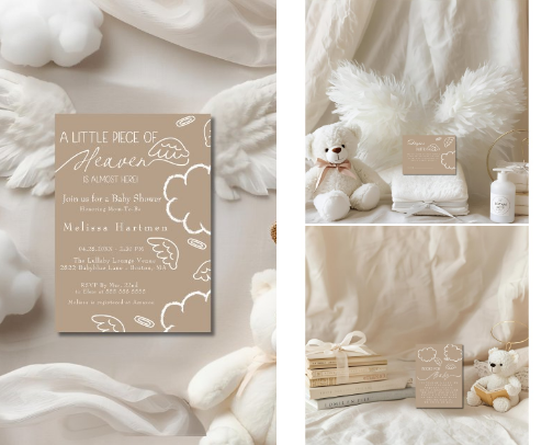 Little Piece of Heaven  Beige cover photo collage