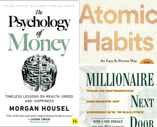 Books for self improvement cover photo collage