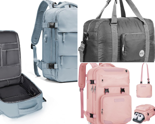 Personal item backpacks that genuinely fit under the seat cover photo collage