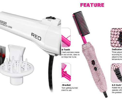 Hair Products and Tools For Thick Hair cover photo collage