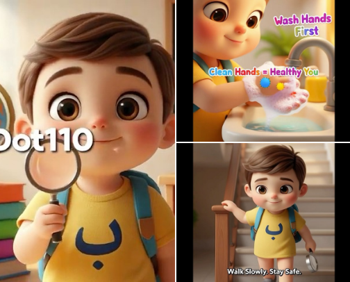 YouTube one liners for kids & parents. Educational one liner about safety, hygiene, health & all good habits cover photo collage