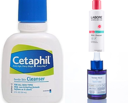 Skincare Routine for Sensitive Skin and Acne Combination cover photo collage