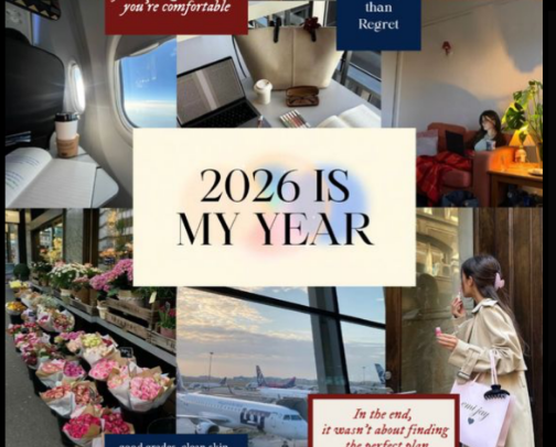 ✨ 2026 Vision Board | My Glow-Up Era cover photo collage