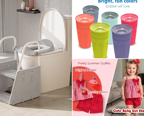 Best Toddler Products and Clothing. MAKE YOUR LIFE EASIER! cover photo collage
