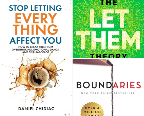 My favorite book recs on mental resilience & living well cover photo collage