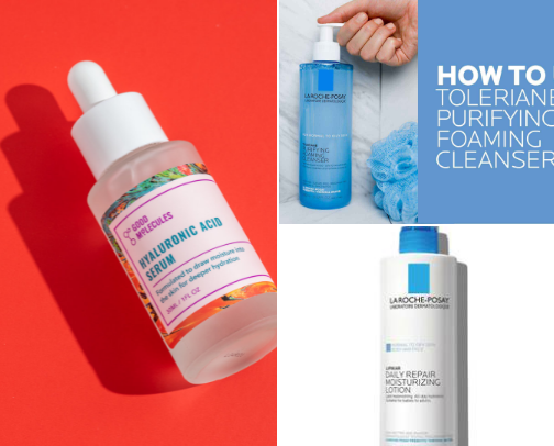 Go-to drugstore skincare products 🧴 cover photo collage